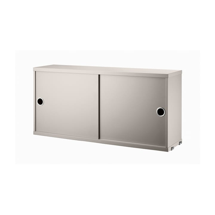 String cabinet with sliding door - Beige, 78x20 cm - String