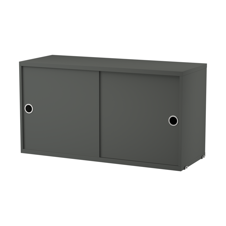 String cabinet with sliding door - Dark grey, 78x30 cm - String