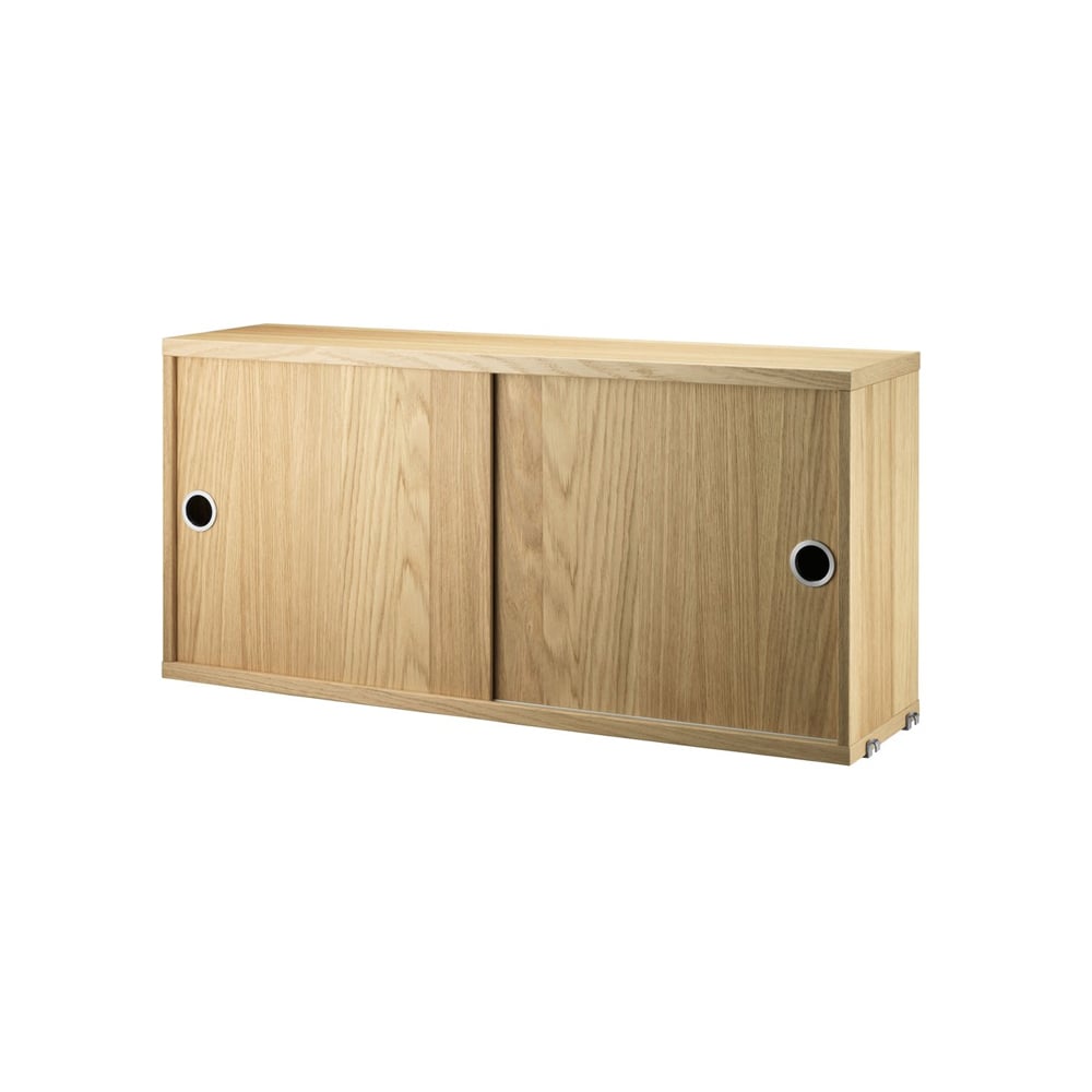 String String cabinet with sliding door Oak, 78x20 cm