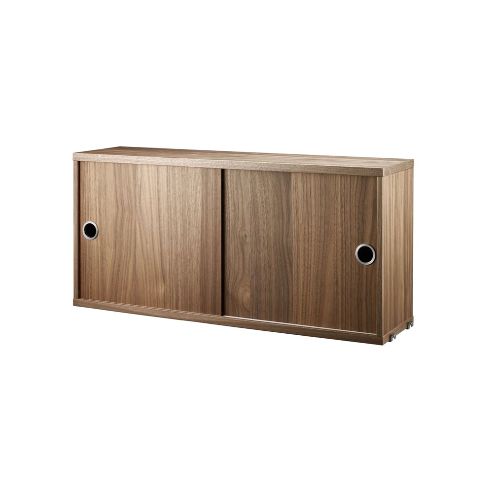 String String cabinet with sliding door Walnut, 78x20 cm