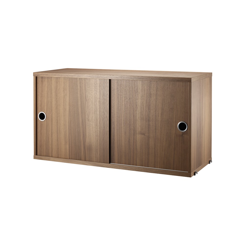 String String cabinet with sliding door Walnut, 78x30 cm