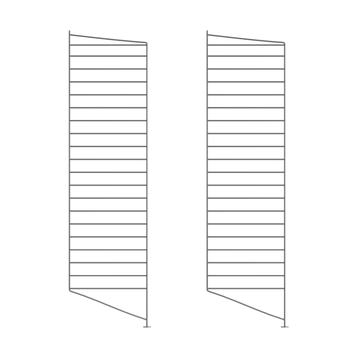 String floor panels - Dark grey, 115x30 cm, 2-pack - String