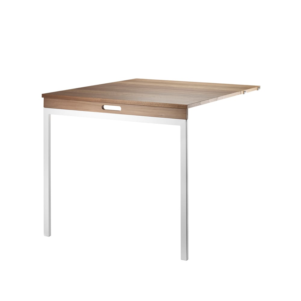 String String folding table Walnut, white metal legs