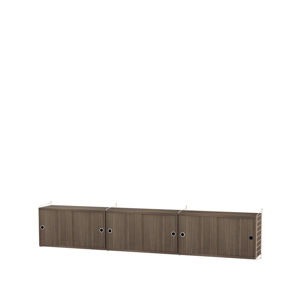 String String living room walnut & beige - Combination D