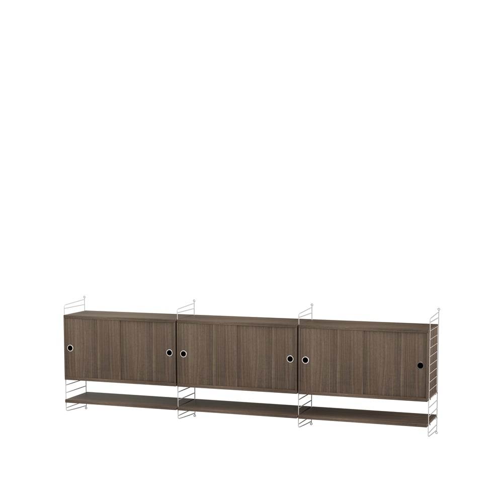 String String living room walnut & grey - Combination E