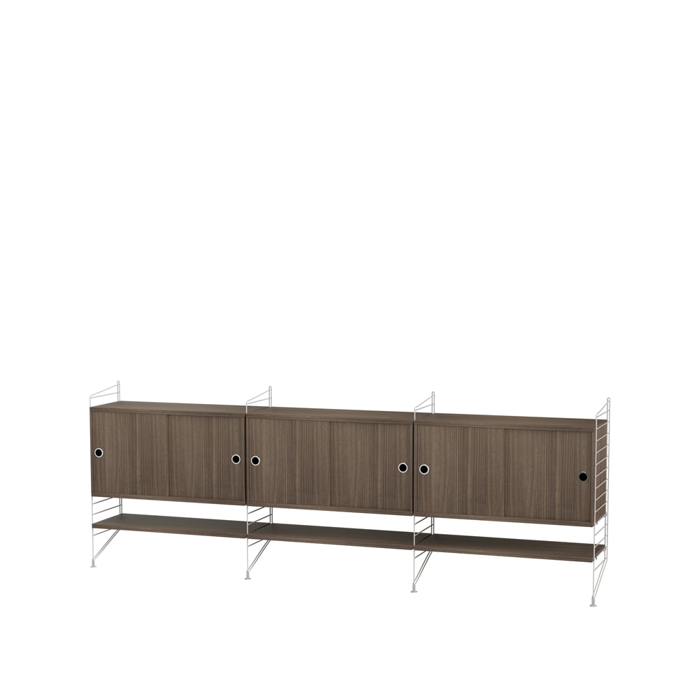 String String living room walnut & grey - Combination F