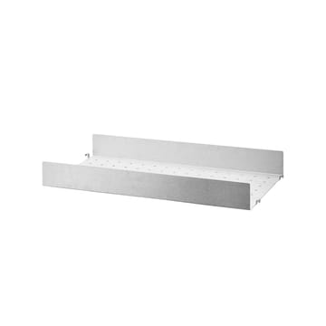 String Outdoor shelf - Galvanized-58x30 cm-high edge - String