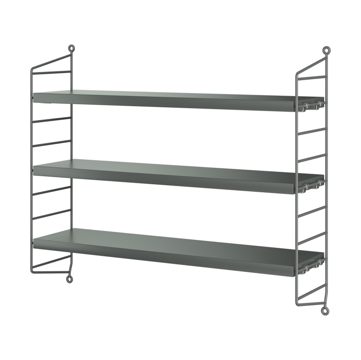 String Pocket wall shelf - Dark grey - String