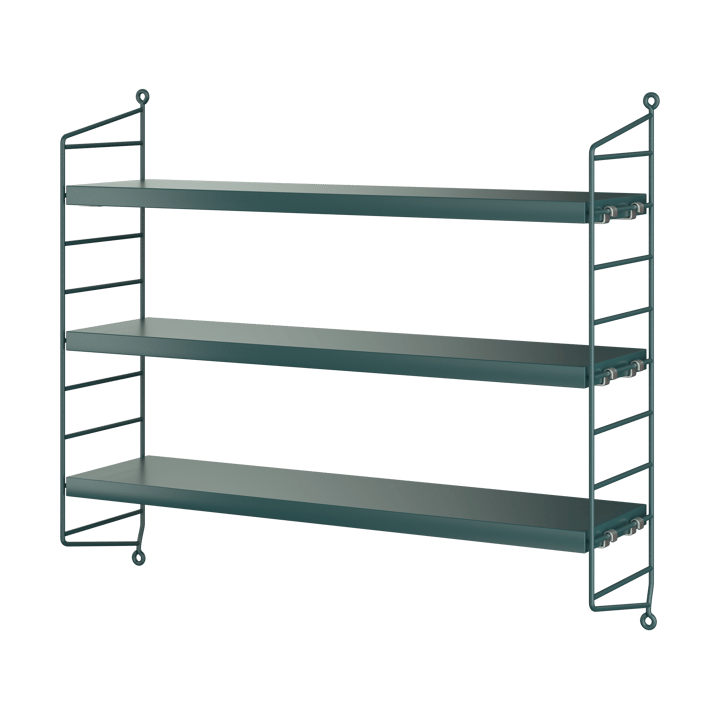 String Pocket wall shelf, Tegnér green String