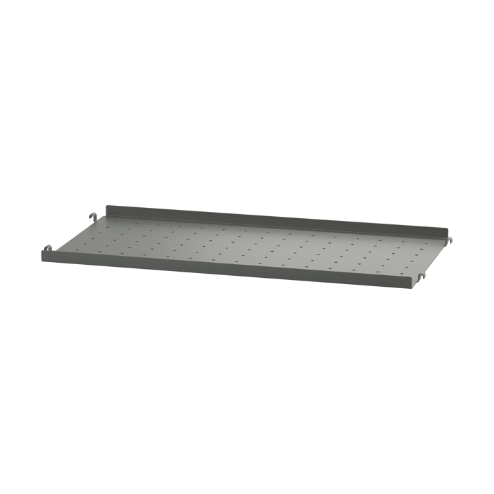 String shelf metal - Dark grey, 58x20 cm, low edge - String