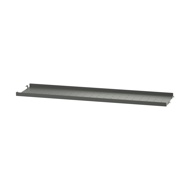 String shelf metal - Dark grey, 78x20 cm, low edge - String