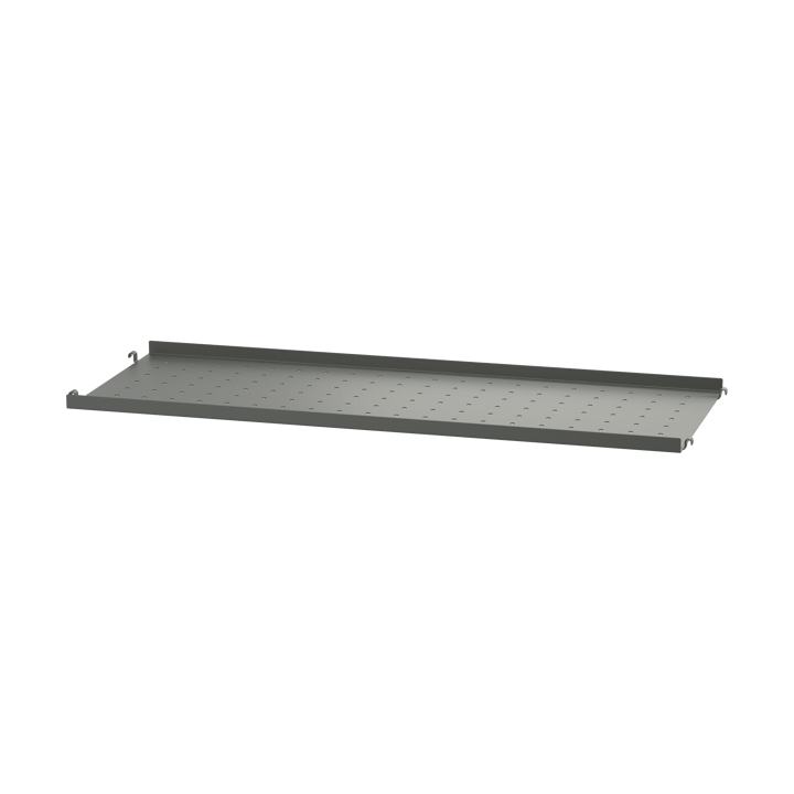 String shelf metal - Dark grey, 78x30 cm, low edge - String