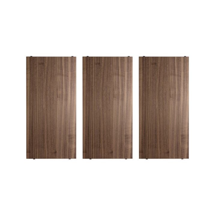 String shelf - Walnut, 58x30 cm, 3-pack - String