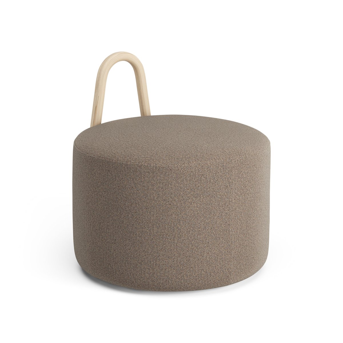 Swedese Amstelle pouf medium with wheel box natural lacquer Main Line Flax 23