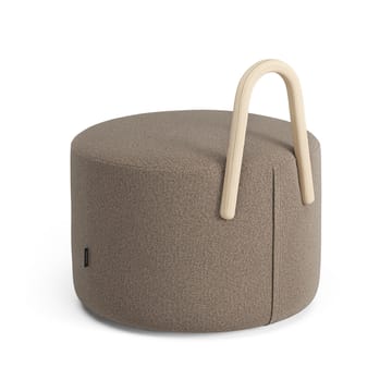 Amstelle pouf medium with wheel box natural lacquer - Main Line Flax 23 - Swedese