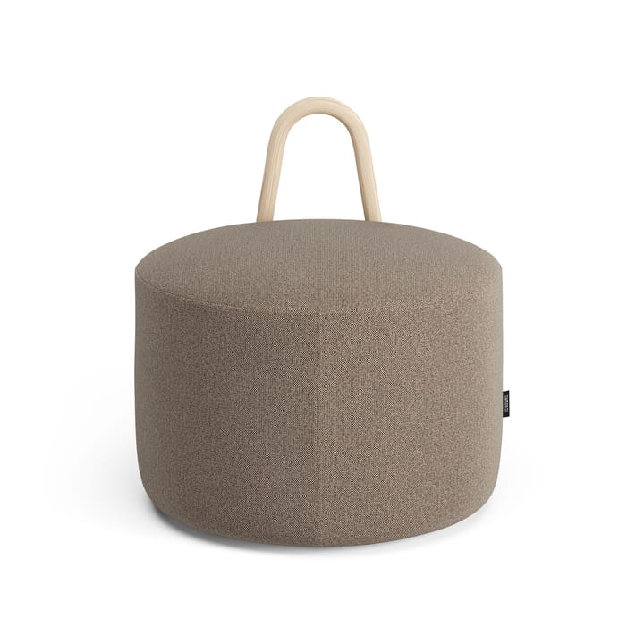 Amstelle pouf medium with wheel box natural lacquer, Main Line Flax 23 Swedese