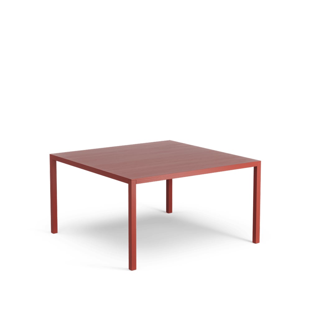 Swedese Bespoke lounge table Oxide red, oak lacquer, h.40 cm