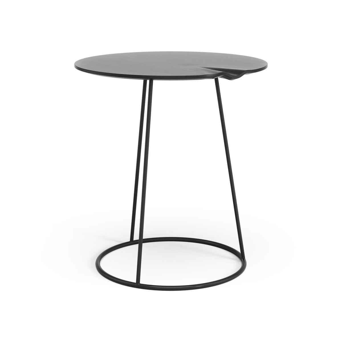 Swedese Breeze table with wave Ø46 cm Black