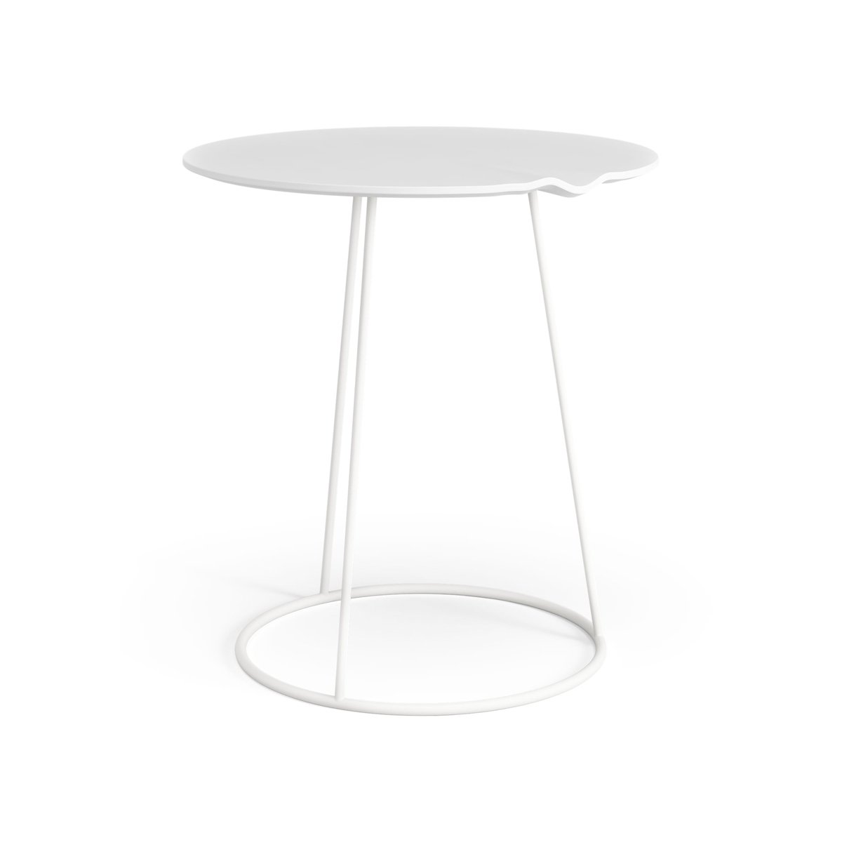 Swedese Breeze table with wave Ø46 cm White