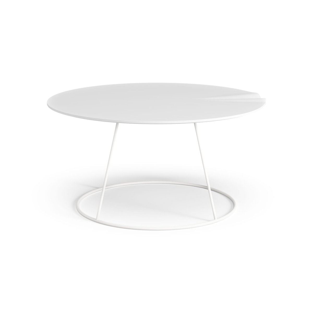 Swedese Breeze table with wave Ø80 cm White