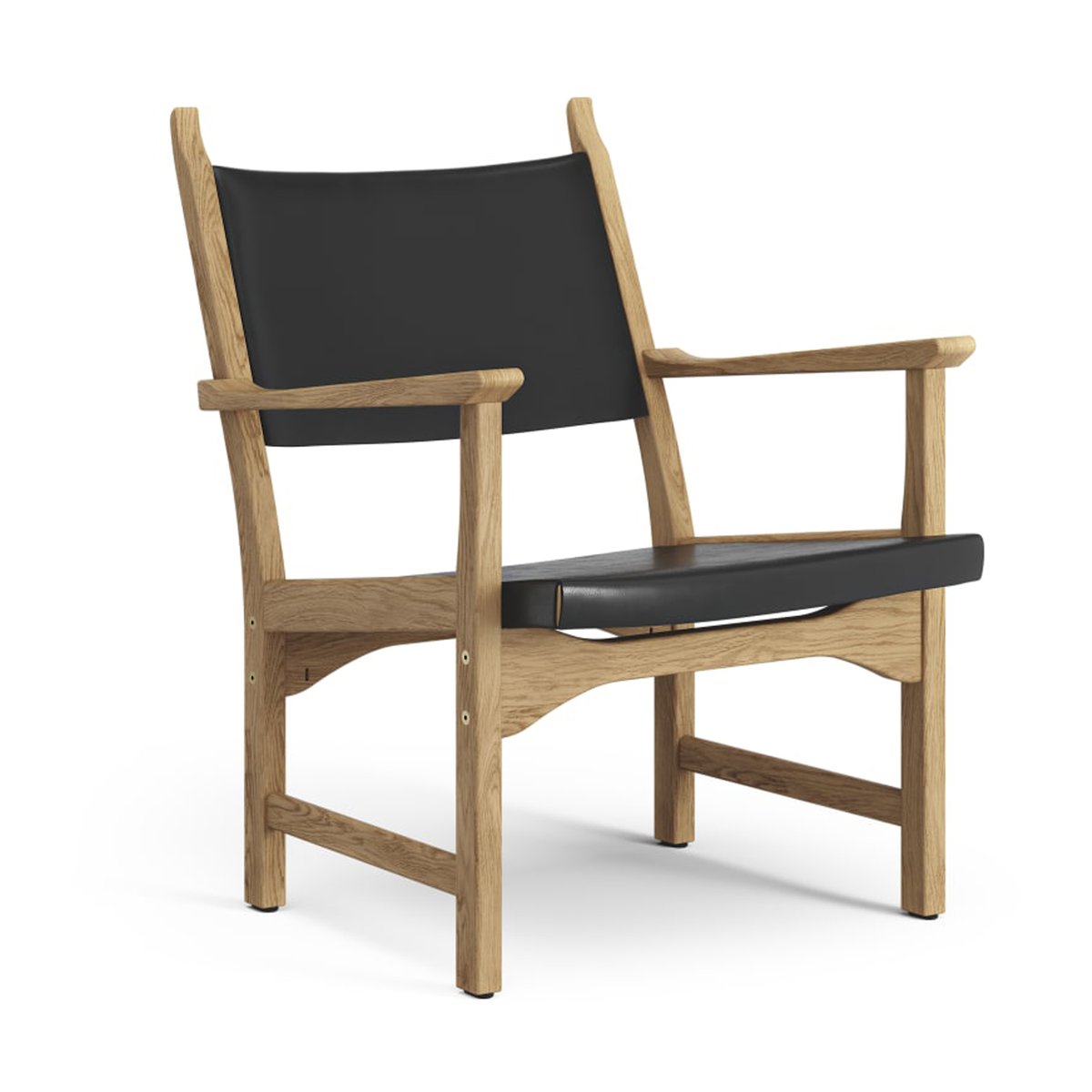 Swedese Caryngo arm chair Oiled oak-leather black