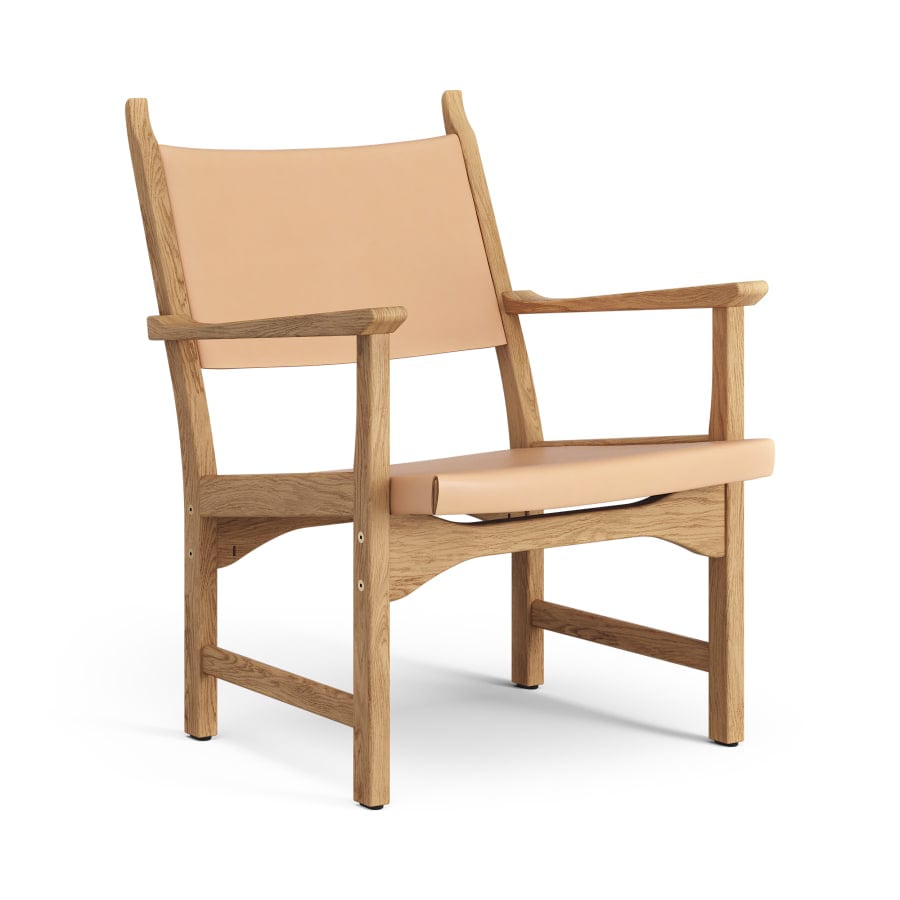 Swedese Caryngo arm chair Oiled oak-leather nature