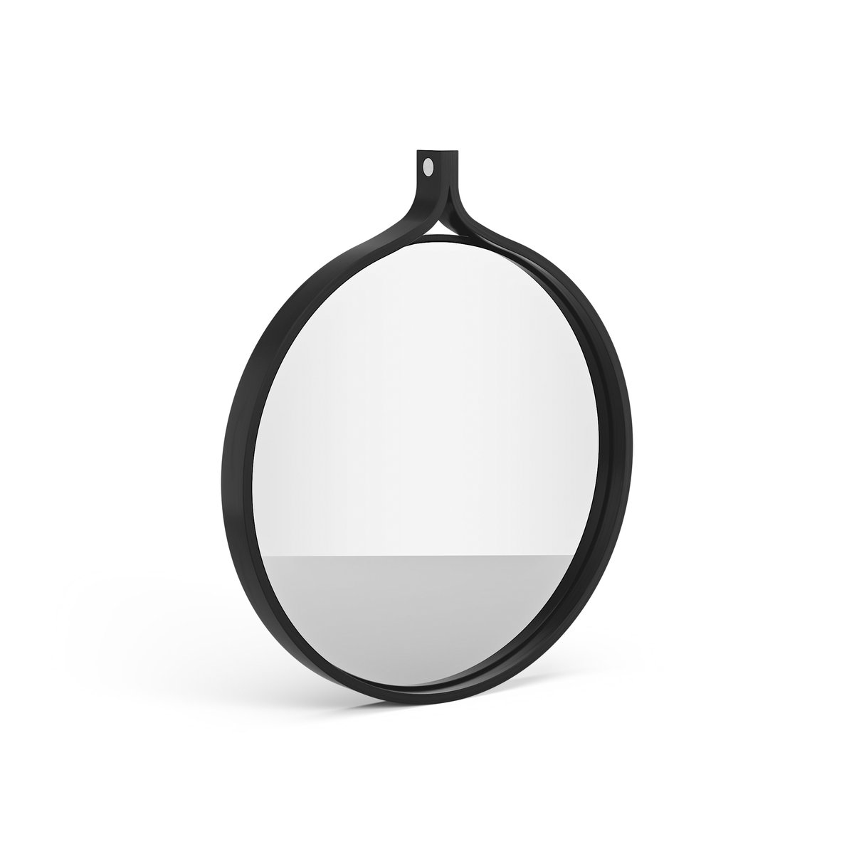 Swedese Comma Mirror round Ø40 cm Ash black oiled