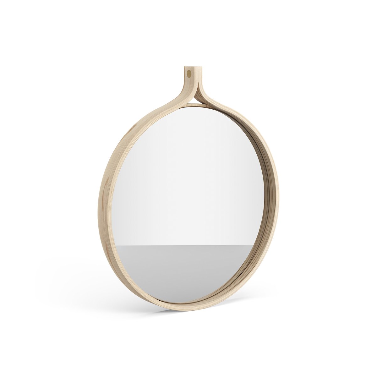 Swedese Comma Mirror round Ø40 cm Ash lackered