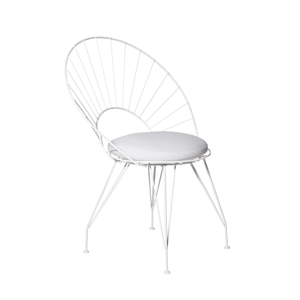 Swedese Desirée chair Nature/beige, white stand