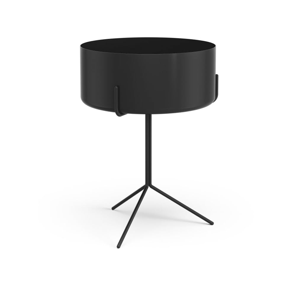 Swedese Drum table Black, plant pot