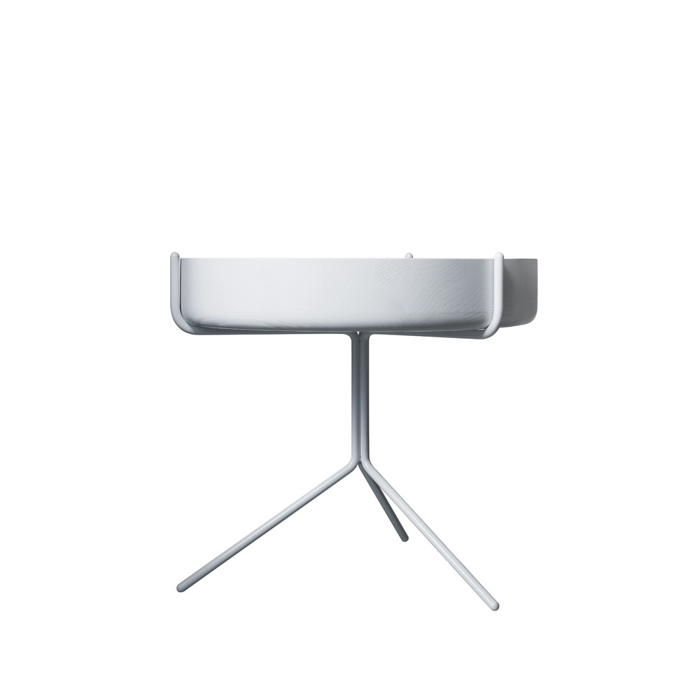 Swedese Drum table White glazed-h.36cm-white stand