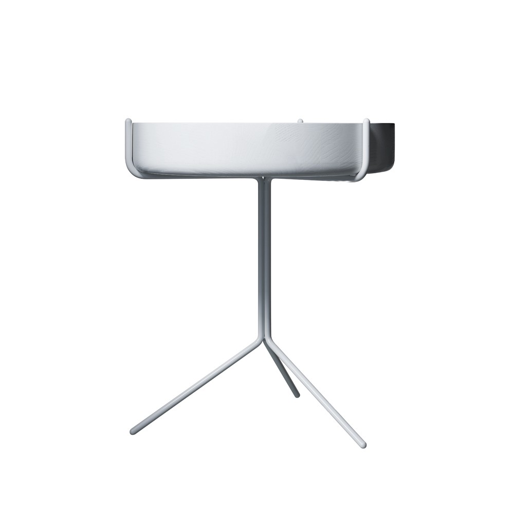 Swedese Drum table White glazed-h.46cm-white stand