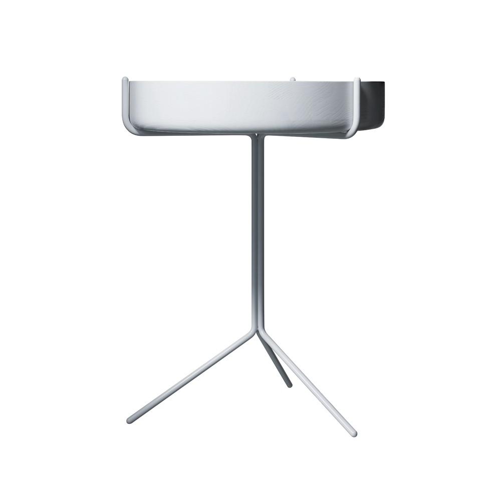 Swedese Drum table White glazed-h.56cm-white stand