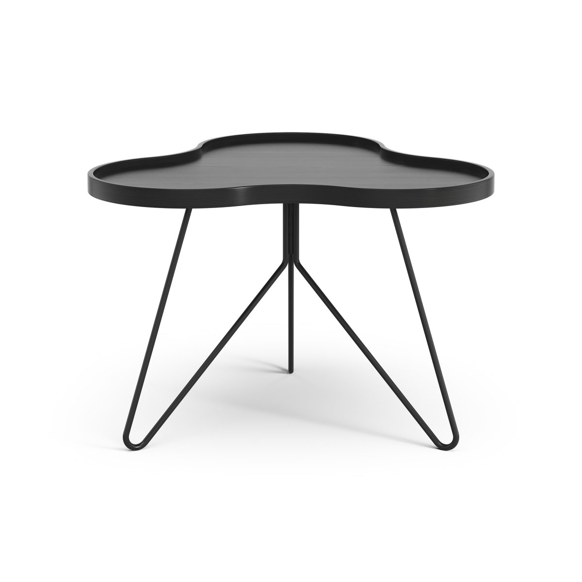 Swedese Flower mono table 62x66 cm H45 cm Ash black glazed