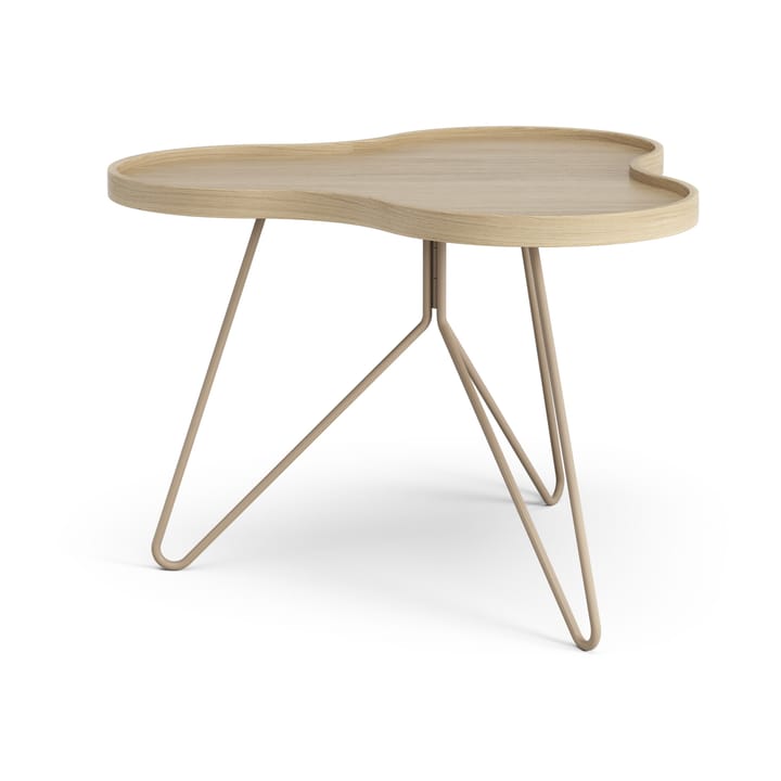 Flower mono table 62x66 cm, H45 Oak lacquered-nutmeg RAL1019 Swedese