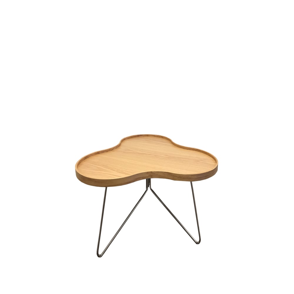 Swedese Flower mono table 62x66 cm Oak nature, 45cm, chrome base