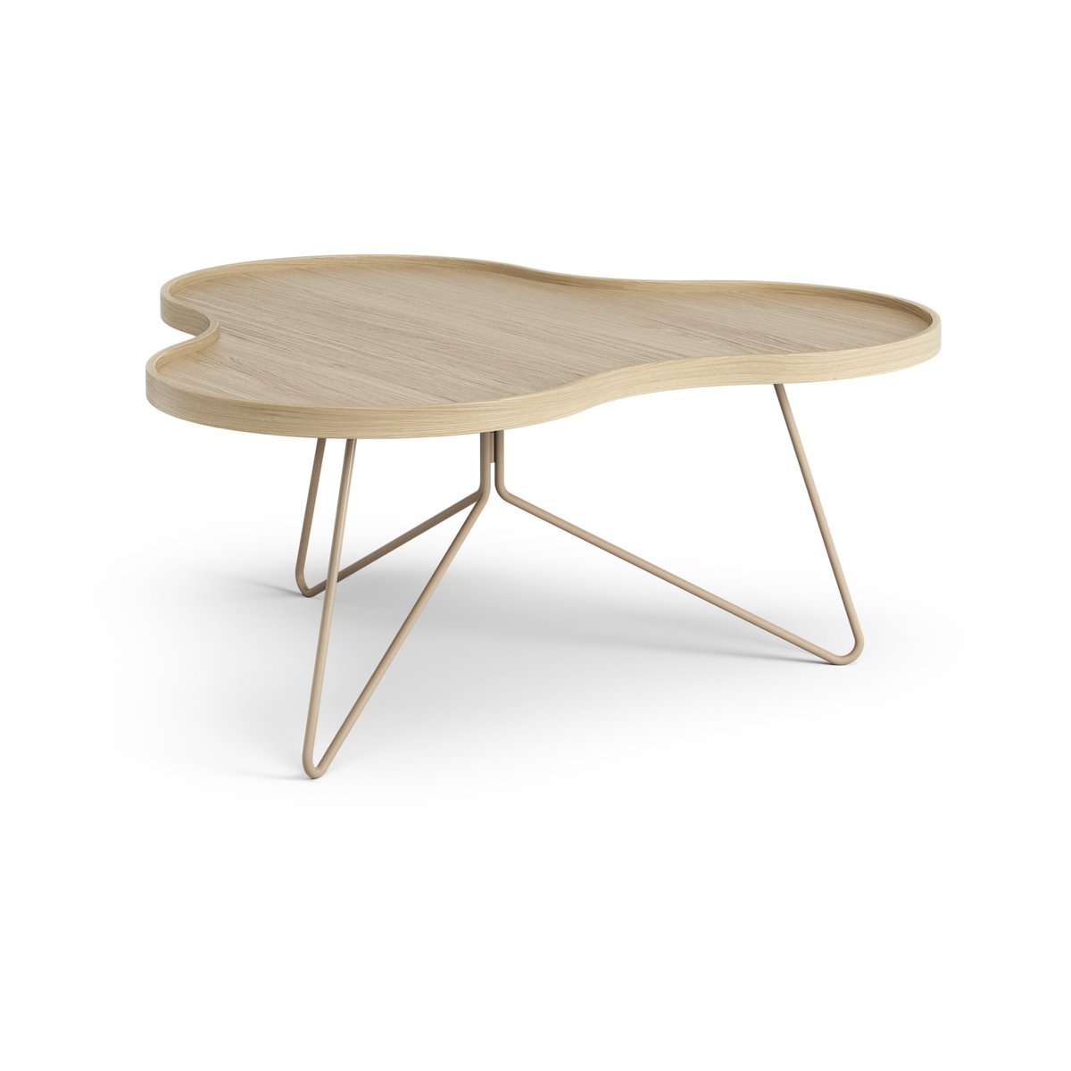 Swedese Flower mono table 84x90 cm H39 Oak lacquered-nutmeg RAL1019