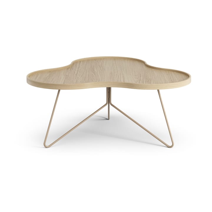 Flower mono table 84x90 cm, H39 Oak lacquered-nutmeg RAL1019 Swedese