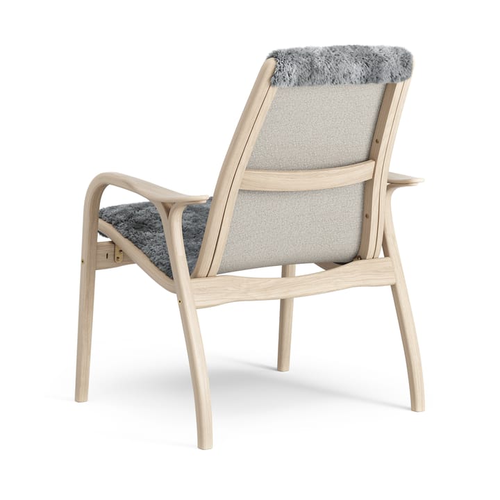 Laminett arm chair white pigmented oak/sheep skin, Scandinavian Grey (grey) Swedese