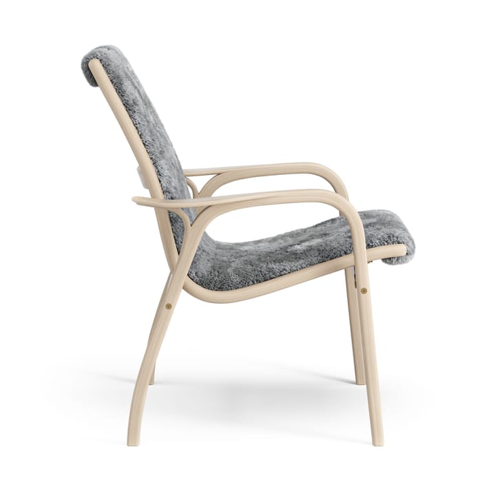 Laminett arm chair white pigmented oak/sheep skin, Scandinavian Grey (grey) Swedese