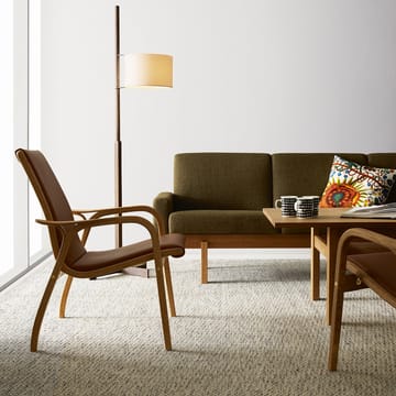 Laminett armchair - Elmosoft 54035 brown, oak legs - Swedese