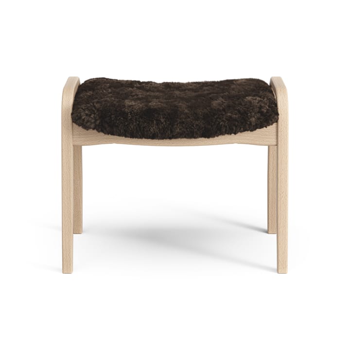 Lamini children's foot stool laquered beech/sheep skin - Espresso (brown) - Swedese