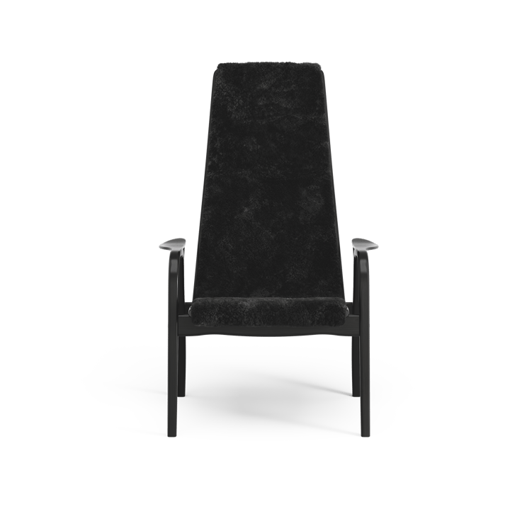 Lamino armchair, Sheepskin black-black stained beech Swedese