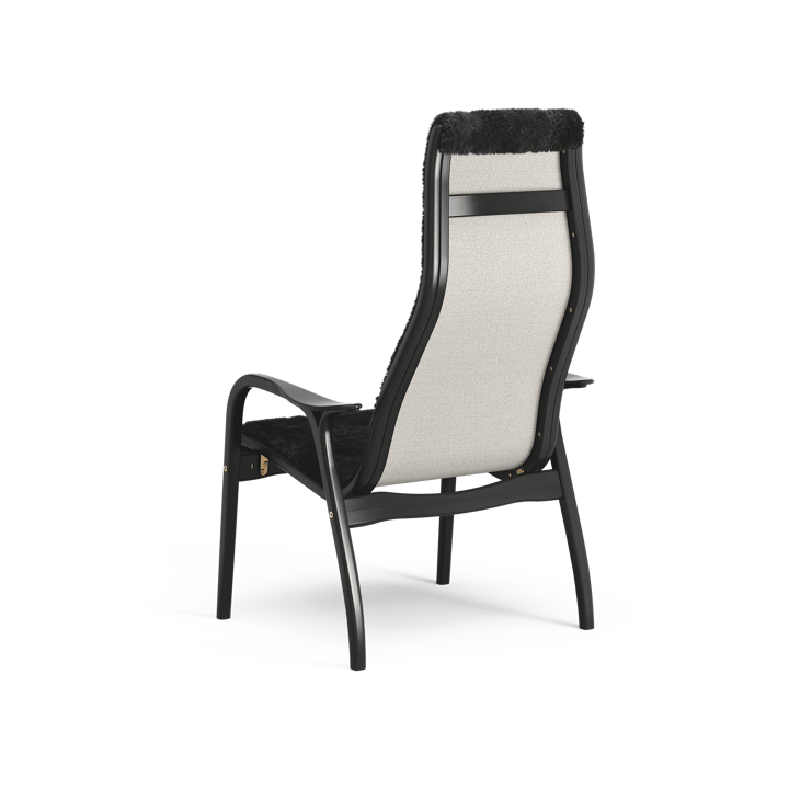 Lamino armchair, Sheepskin black-black stained beech Swedese