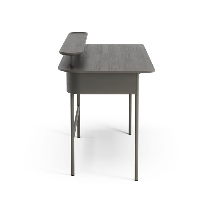 Luna desk with drawer and shelf, Oak orkan grey Swedese