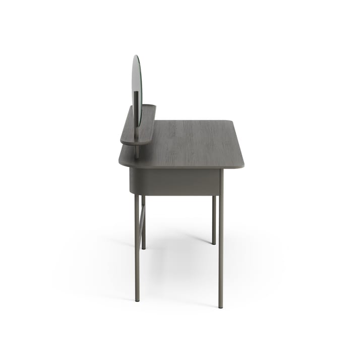 Luna desk with shelf and mirror, Oak orkan grey Swedese