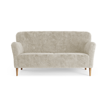 Nova 2-seater sofa sheepskin - Moonlight-oiled oak - Swedese