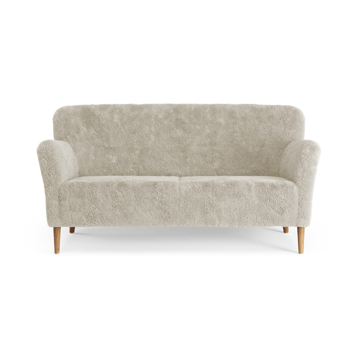 Nova 2-seater sofa sheepskin, Moonlight-oiled oak Swedese