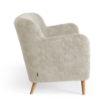 Nova 2-seater sofa sheepskin - Moonlight-oiled oak - Swedese