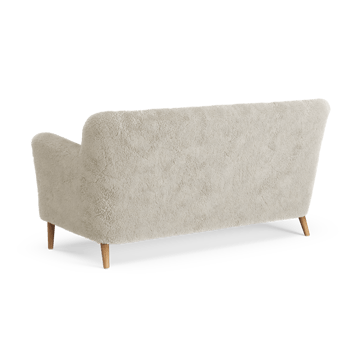 Nova 2-seater sofa sheepskin - Moonlight-oiled oak - Swedese